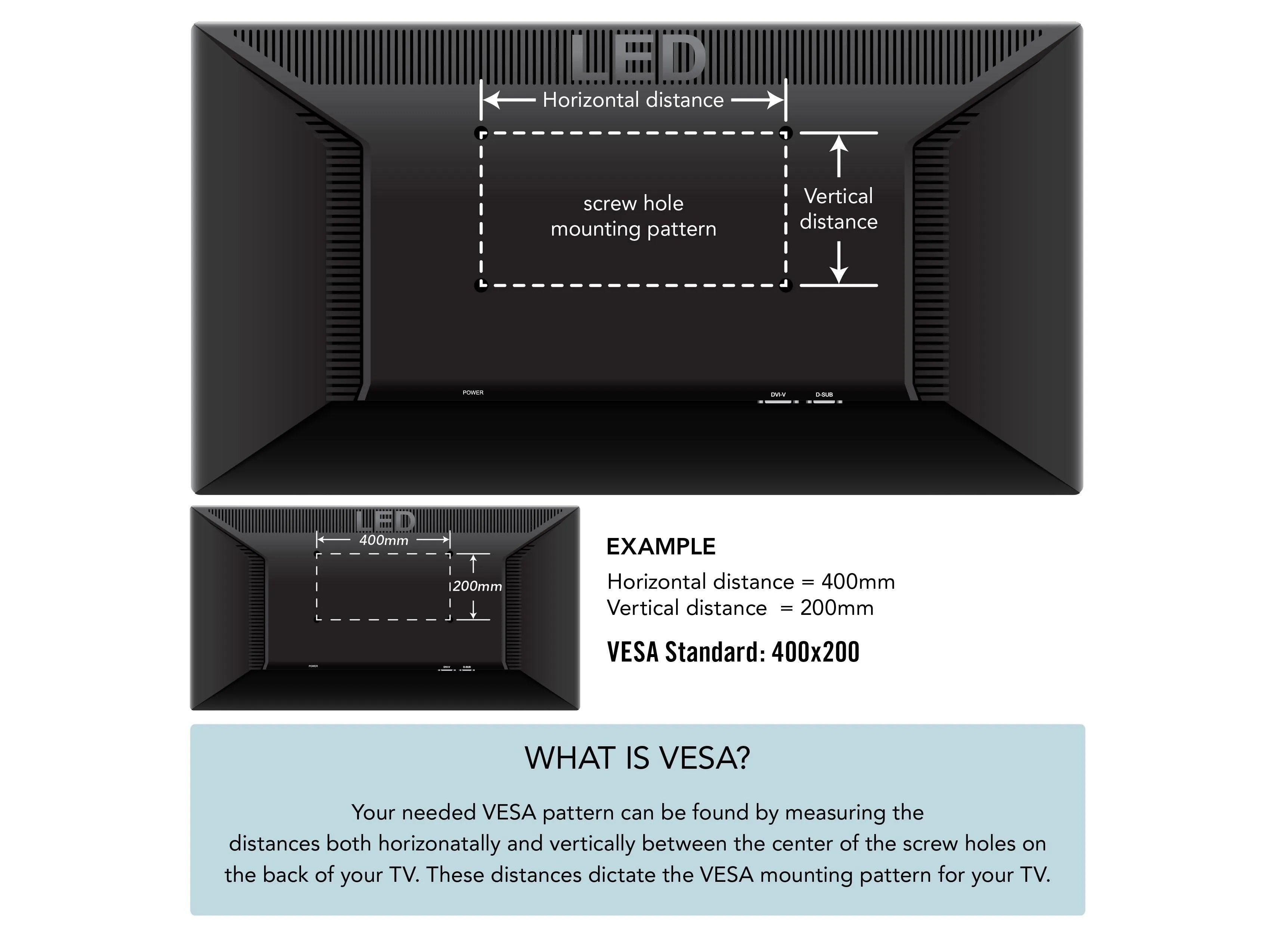 65 inch TV Wall Mount, 27" - 65" TVs