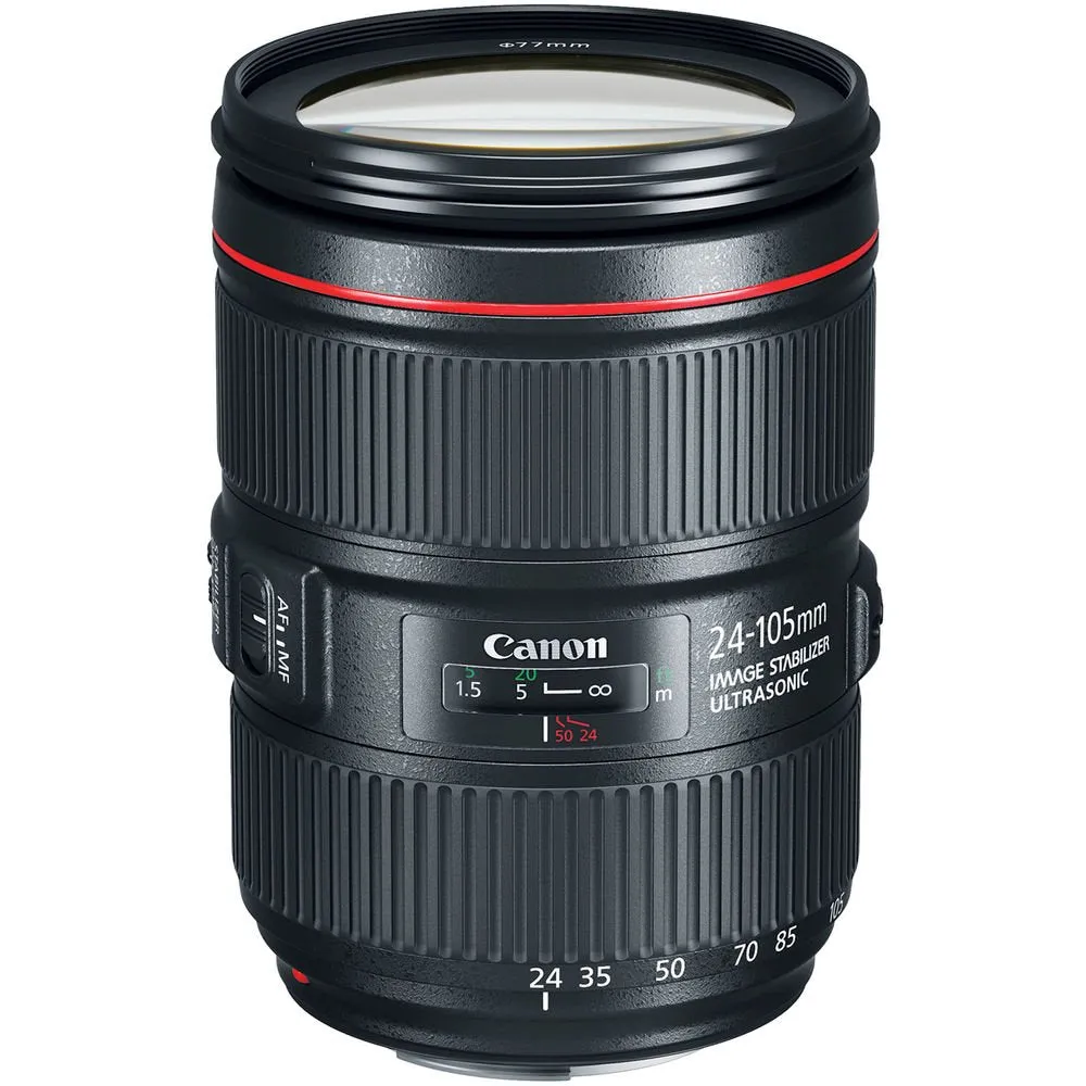 6Ave Canon EF 24-105mm f/4L IS II USM Lens 1380C002 (White Box)   77mm 3 Piece Filter Kit   128GB SDXC Class 10 Memory Card   SD Card USB Reader  