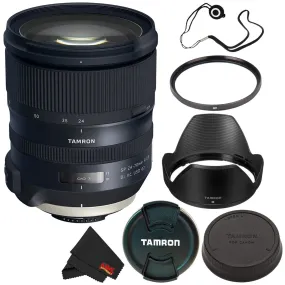 6Ave Tamron SP 24-70mm f/2.8 Di VC USD G2 Lens for Nikon F (International Model)   82mm UV Filter   Lens Cap Keeper   Mi