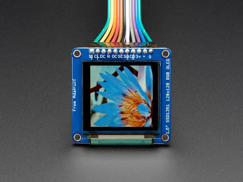 Adafruit OLED Breakout Board - 16-bit Color 1.5" w/microSD holder