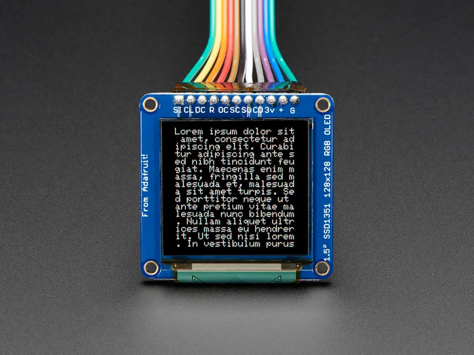 Adafruit OLED Breakout Board - 16-bit Color 1.5" w/microSD holder