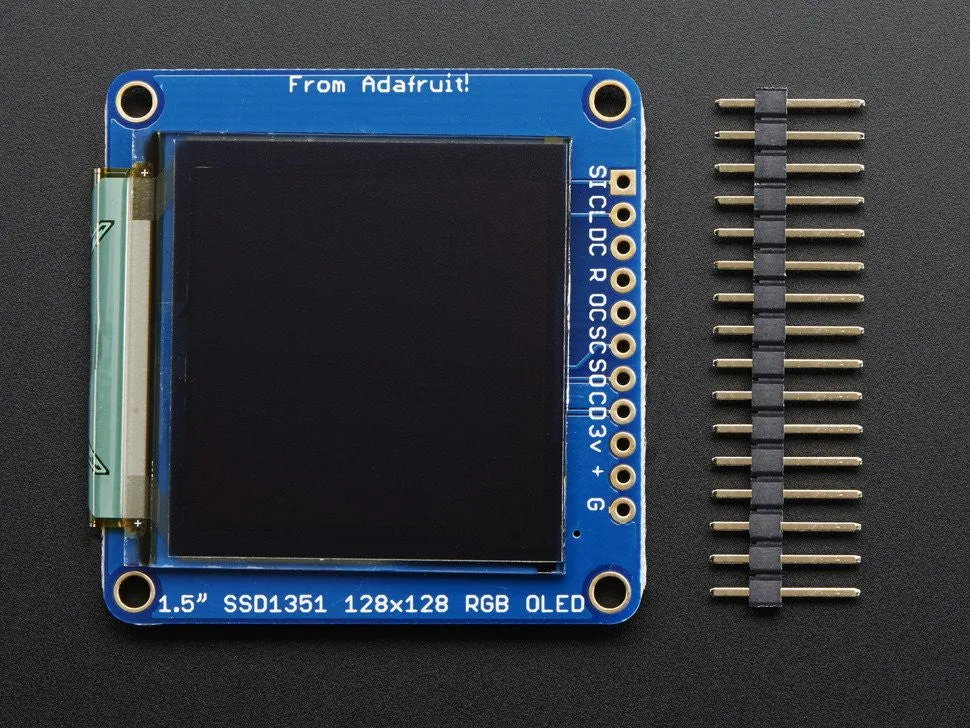 Adafruit OLED Breakout Board - 16-bit Color 1.5" w/microSD holder