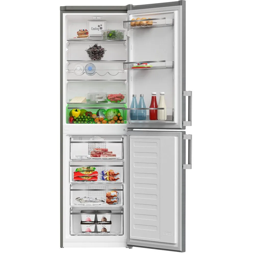 Blomberg KGM4574VPS Frost Free Fridge Freezer Stainless Steel