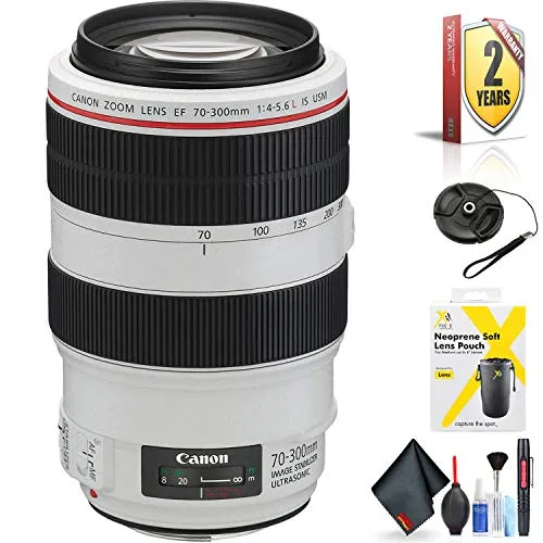 Canon EF 70-300mm f/4-5.6L is USM Lens for Canon EF Mount   Accessories (International Model with 2 Year Warranty)