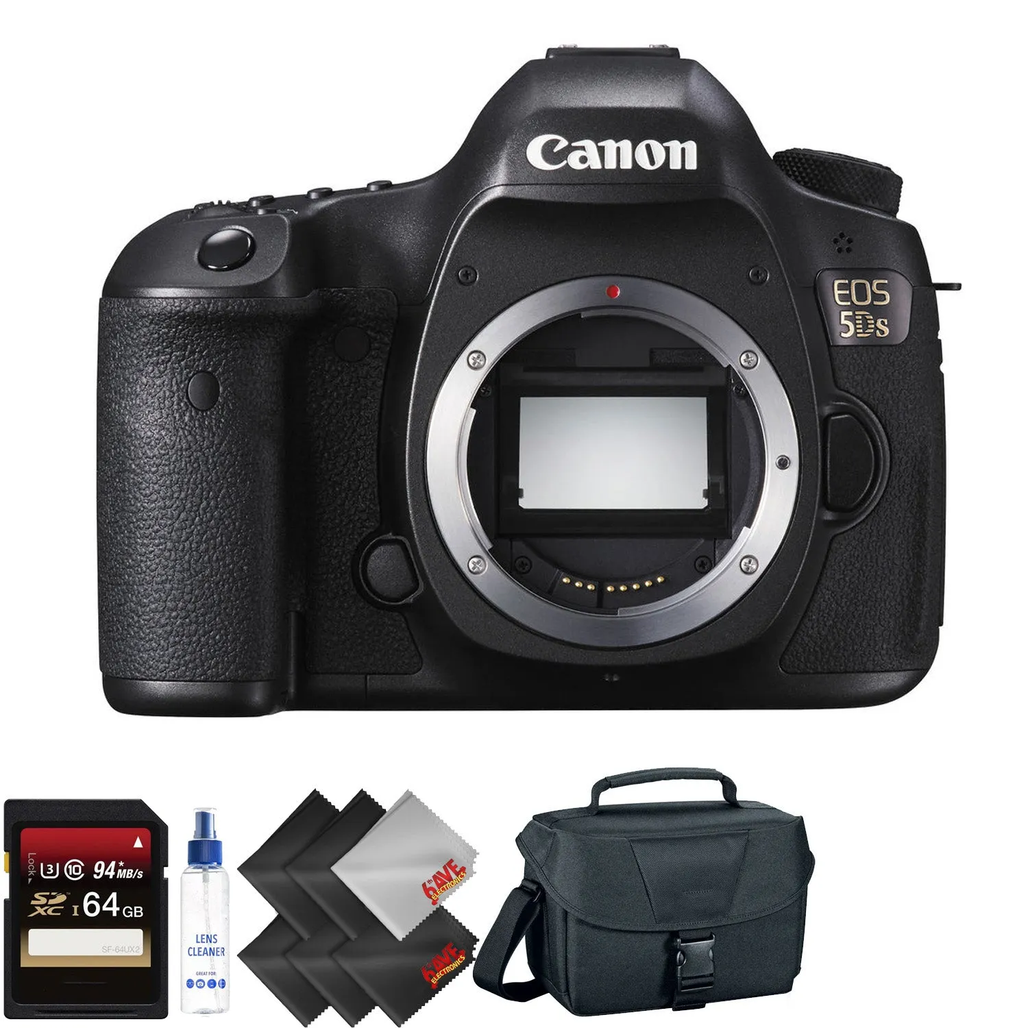 Canon EOS 5DS DSLR Camera (Body Only)   64GB Memory Card   1 Year Warranty Ultimate Bundle