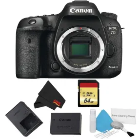 Canon EOS 7D Mark II DSLR Camera Body Only Basic Bundle (International Model)