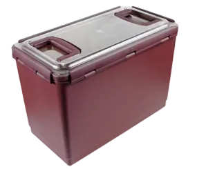 Clear Cover Burgundy Kimchi Container