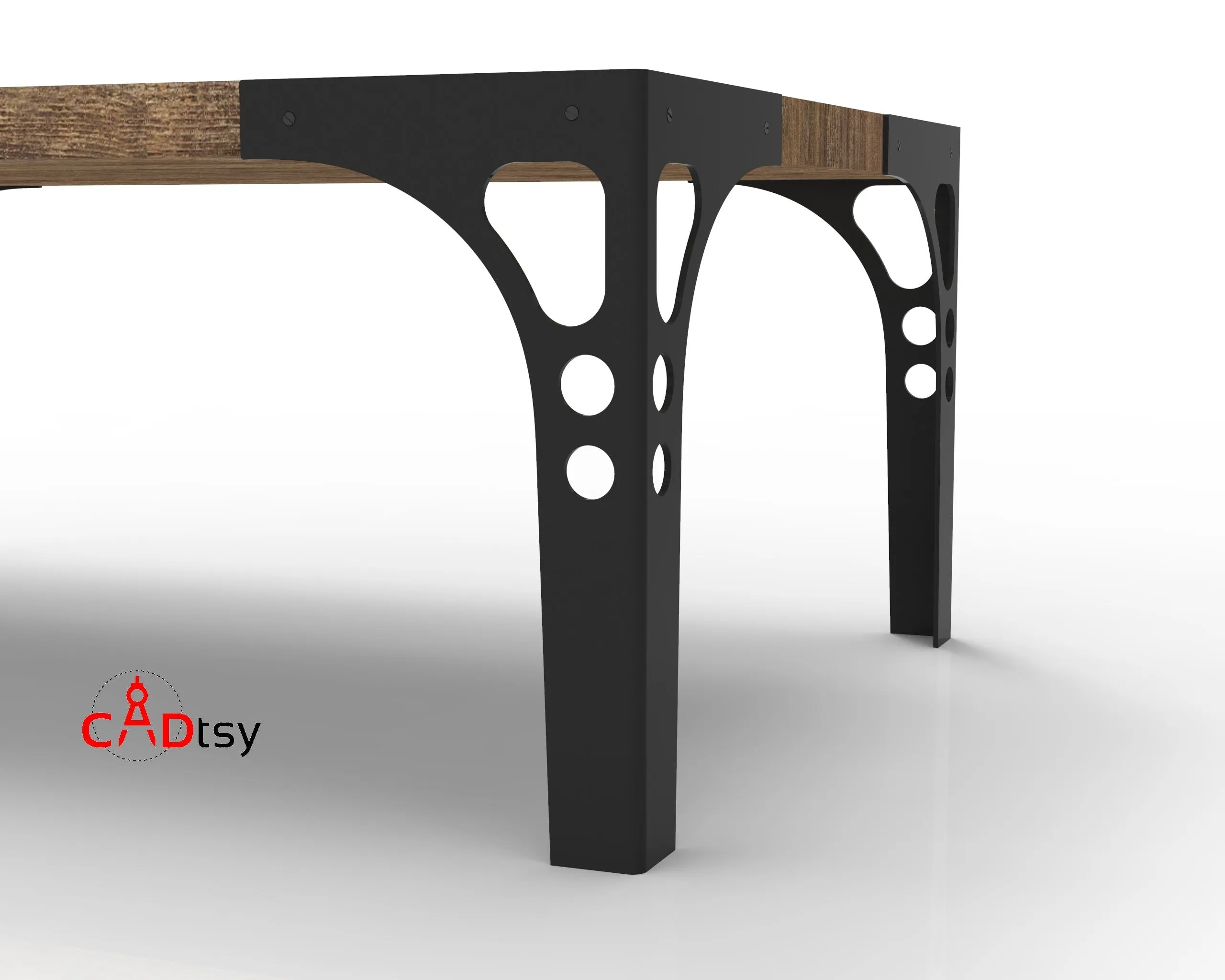 Coffee Table Metal Leg CNC Laser/Plasma Cutting DXF/SVG files. Industrial Design. Height 410mm (16 inches)