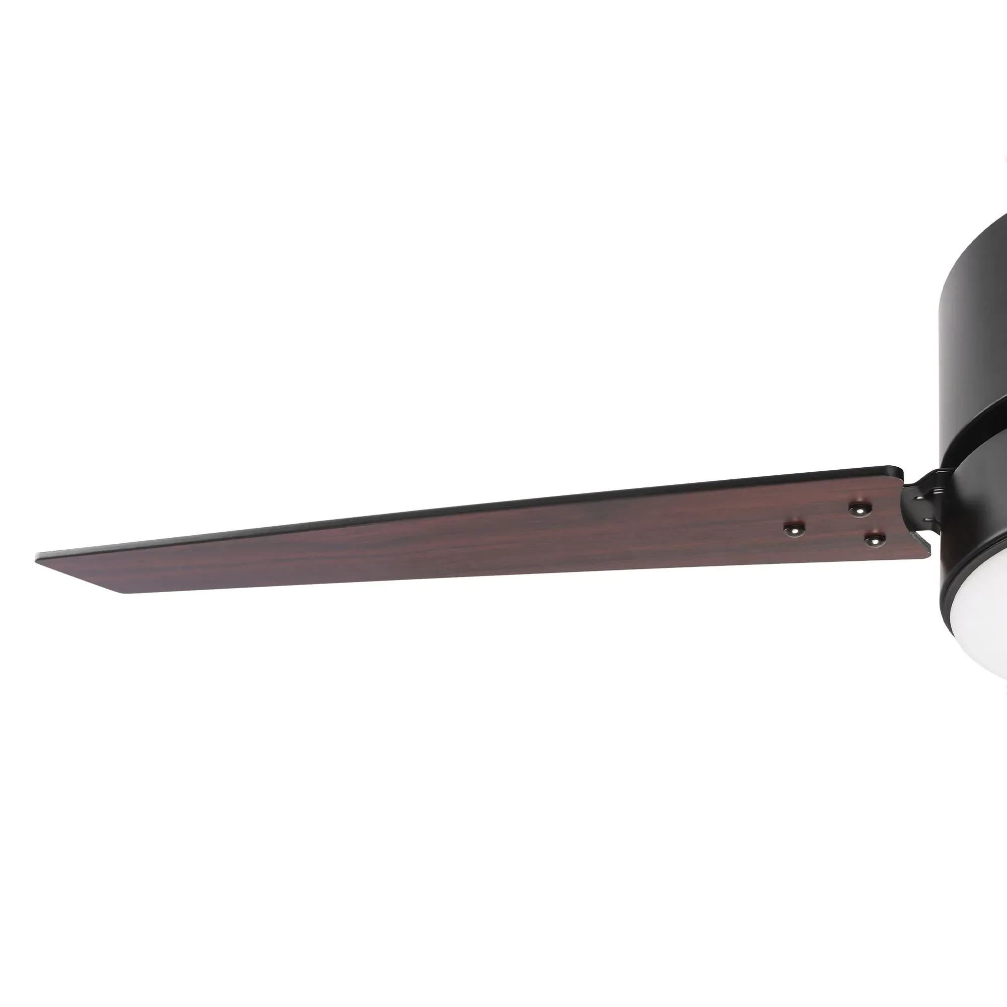 EMPIRE 52 inch 3-Blade Ceiling Fan with Pull Chain - Black/Black & Cherrywood (Reversible Blades)