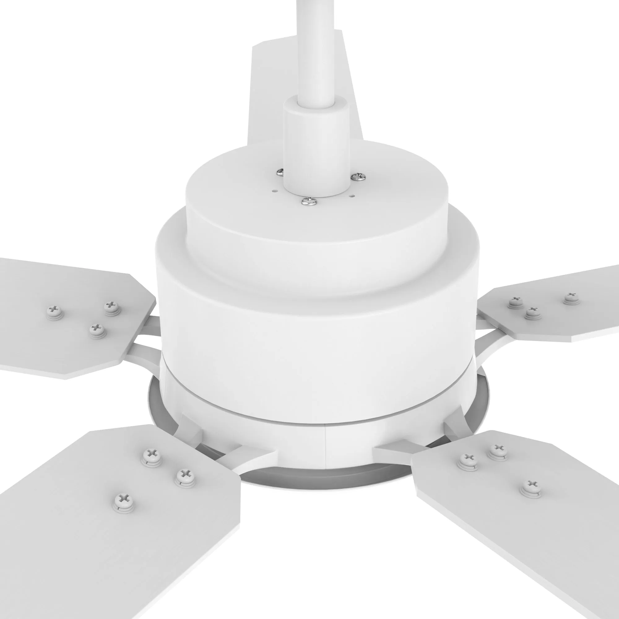 ESPEAR 52 inch 5-Blade Smart Ceiling Fan with LED Light Kit & Remote - White/White