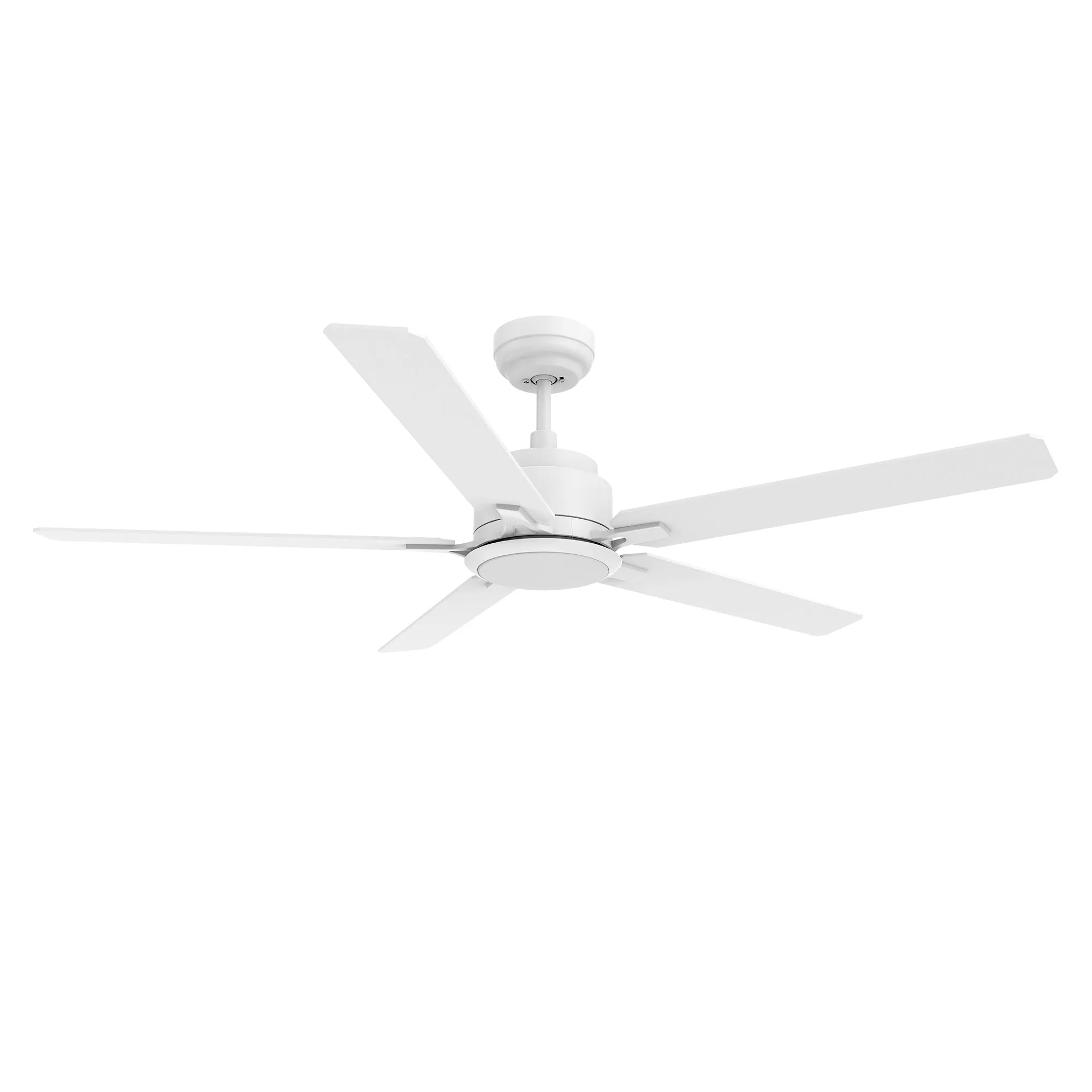 ESPEAR 52 inch 5-Blade Smart Ceiling Fan with LED Light Kit & Remote - White/White