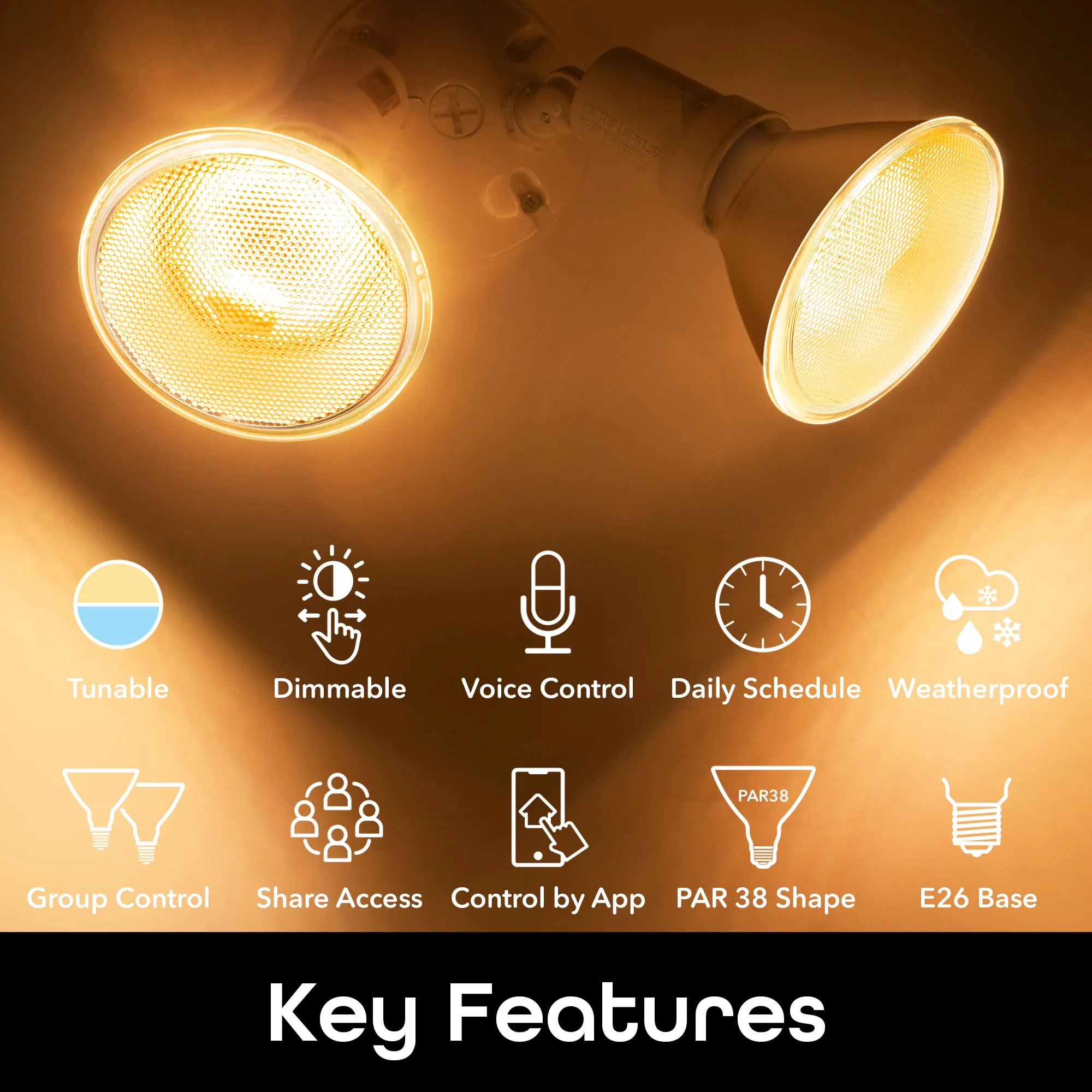 Geeni Lux PAR38 Smart Bulb - 75W Equivalent, Tunable White