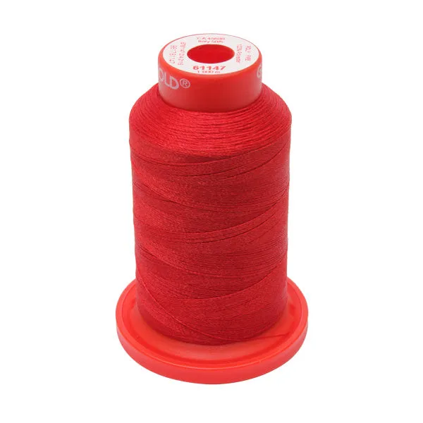 Gunold Embroidery Thread - POLY 40 FIRE - 1000m - 61147 - Christmas Red