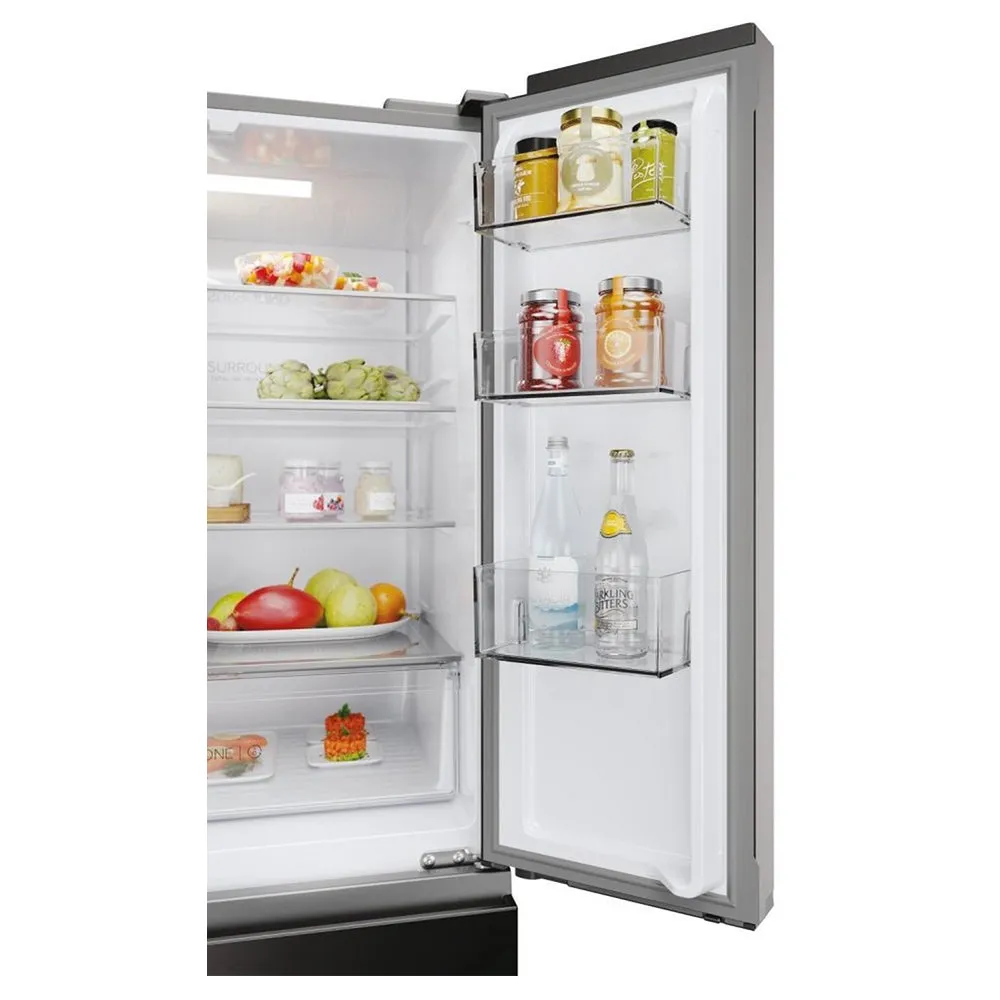 Haier HFR3718ENMD 70cm Total No Frost Fridge Freezer Dark Inox