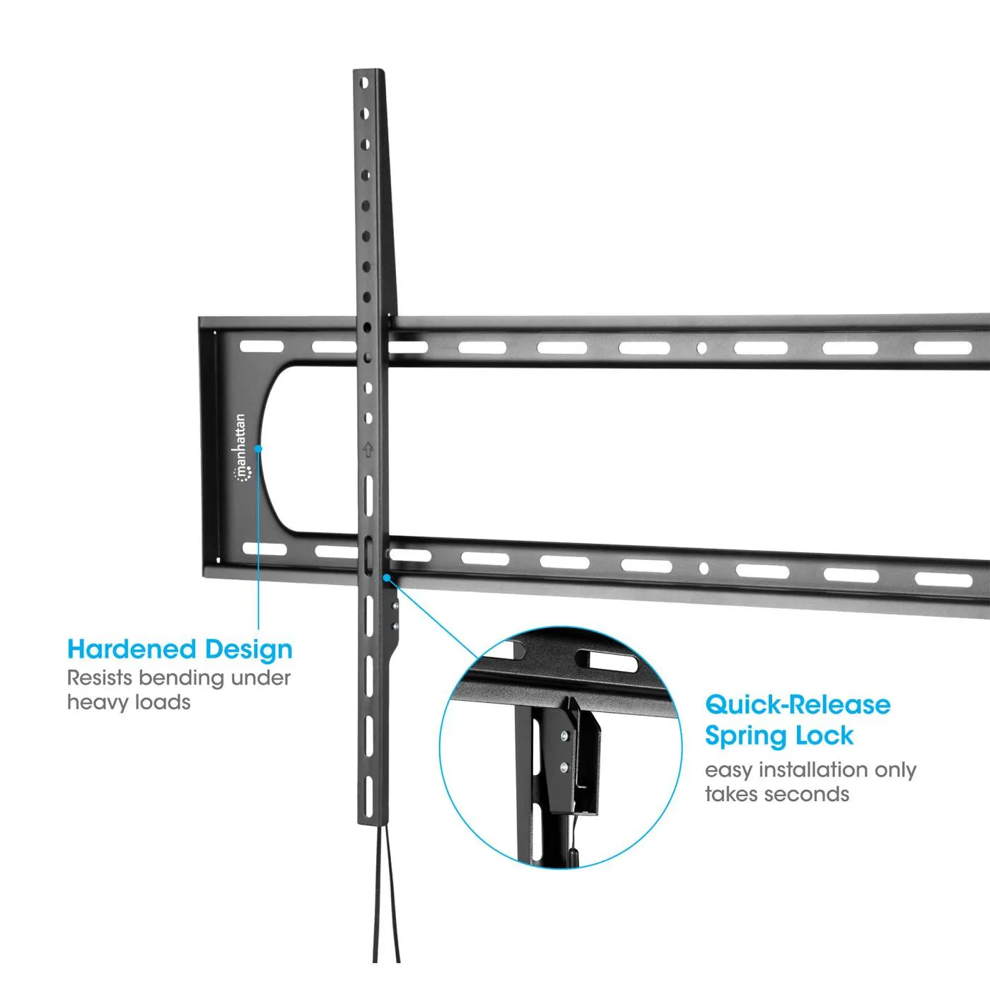 Heavy-Duty Low-Profile Large-Screen Fixed TV Wall Mount