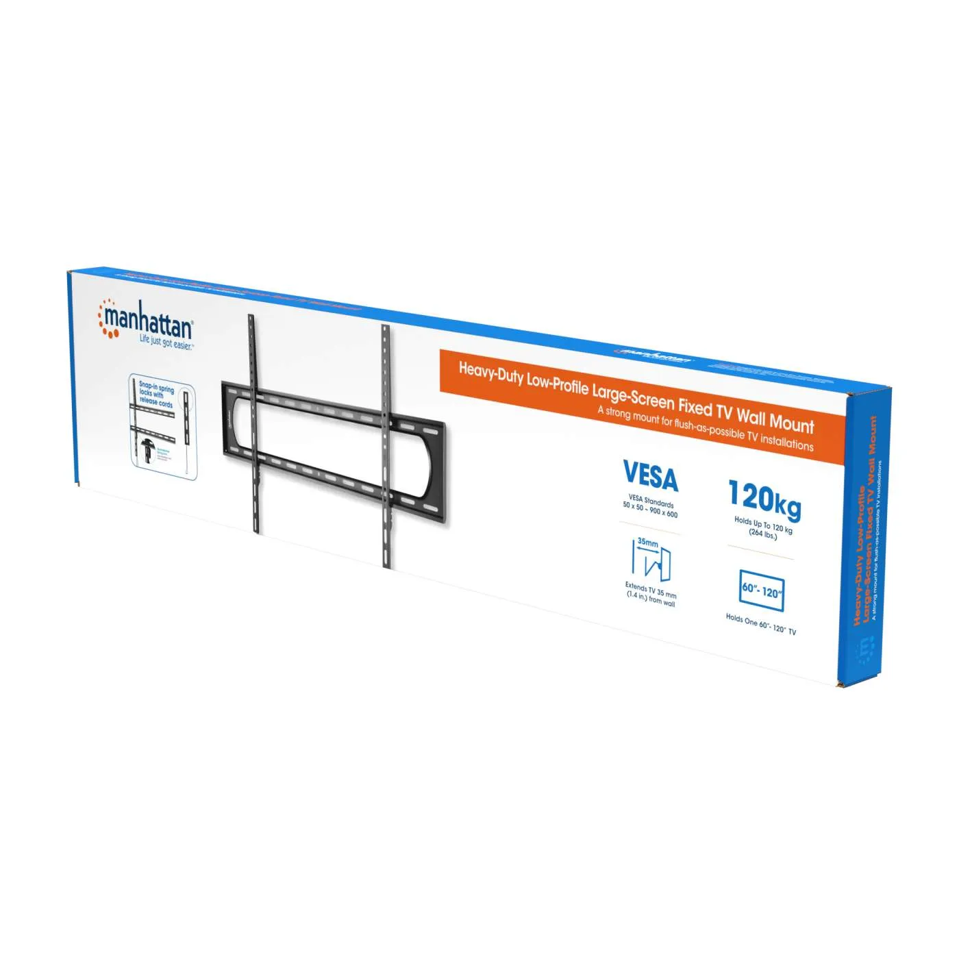 Heavy-Duty Low-Profile Large-Screen Fixed TV Wall Mount