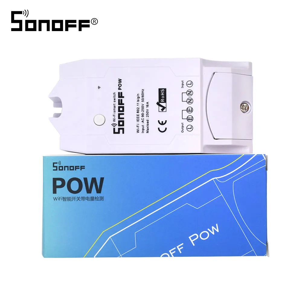 Itead Sonoff Pow Consumption Wireless Wifi wi-fi Switch Relay Module 16A DIY Timing For Smart Home Automation Remote Controller