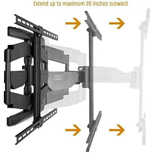 KORAMZI KWM3664AT-PRO Articulating TV Wall Mount for Curved & Flat Pane