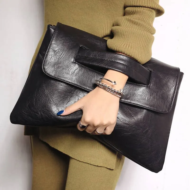 Large capacity envelope clutch bag