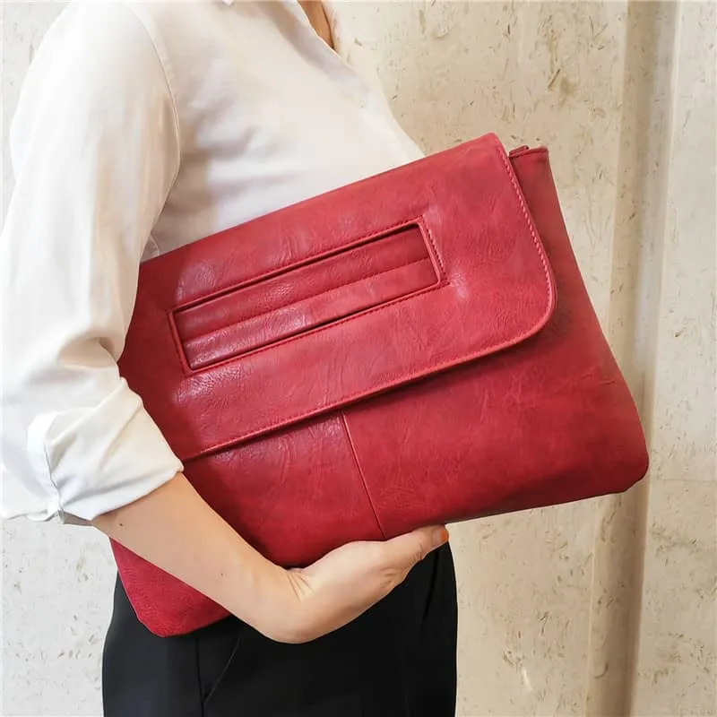 Large capacity envelope clutch bag