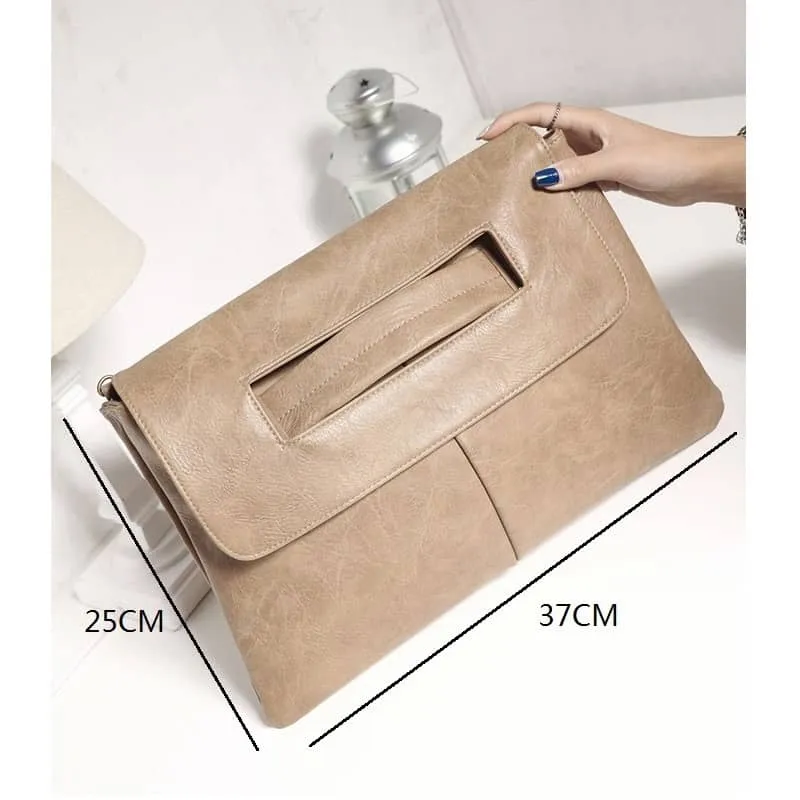 Large capacity envelope clutch bag