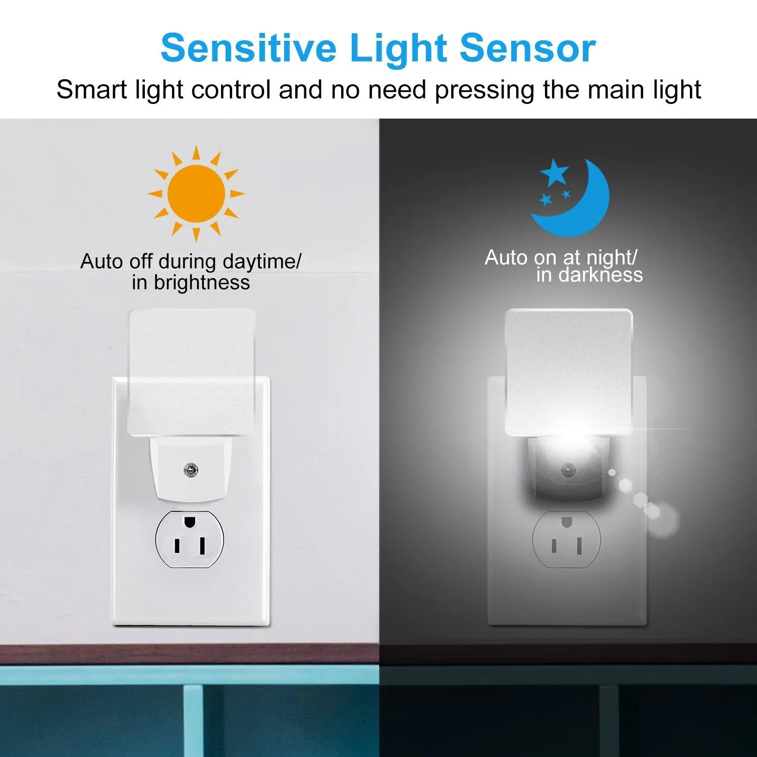 LED Night Light Dusk to Dawn Sensor