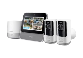 Lorex Smart Home Security Center with 2K Battery Operated Cameras and Range Extender