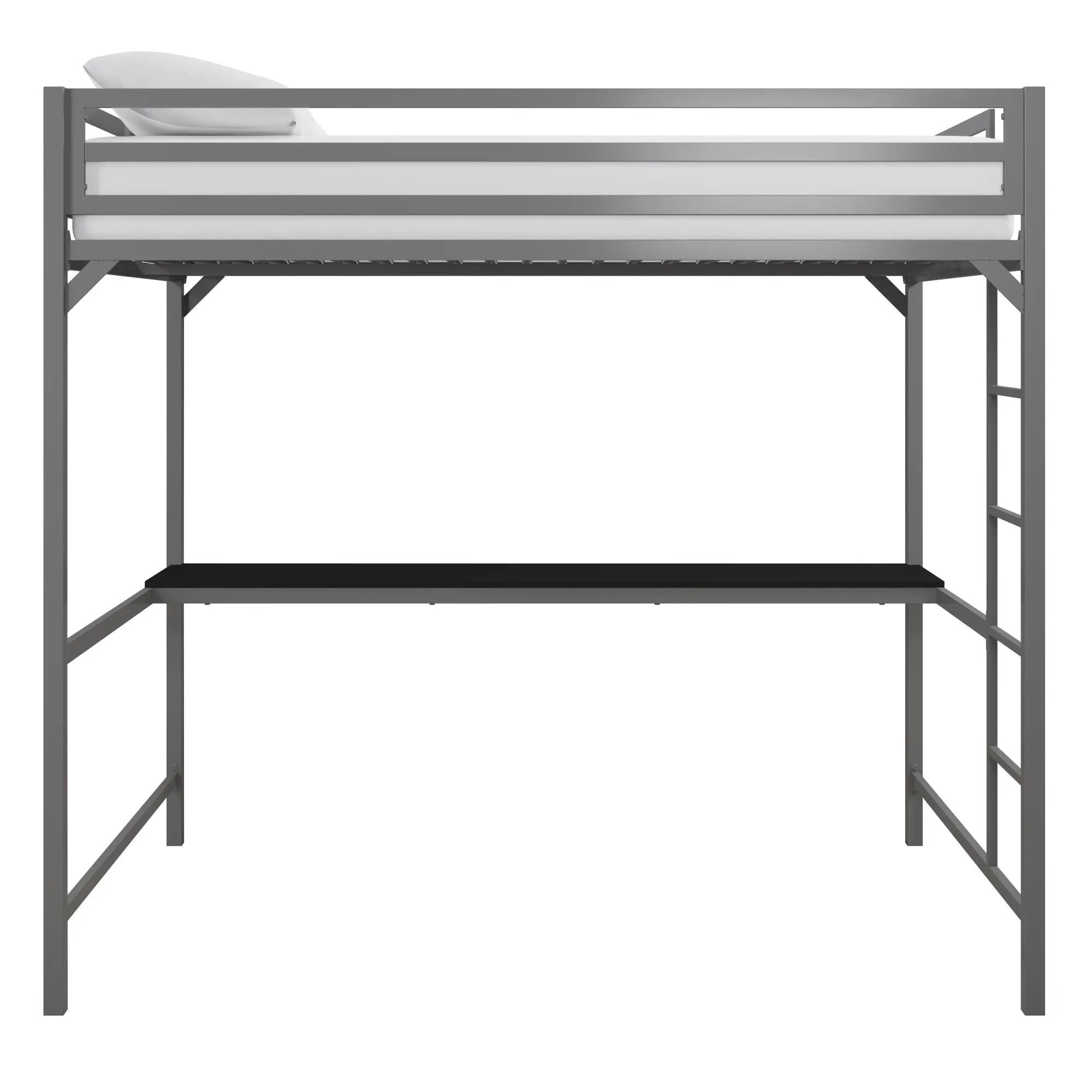 Miles Metal Loft Bed with Desk