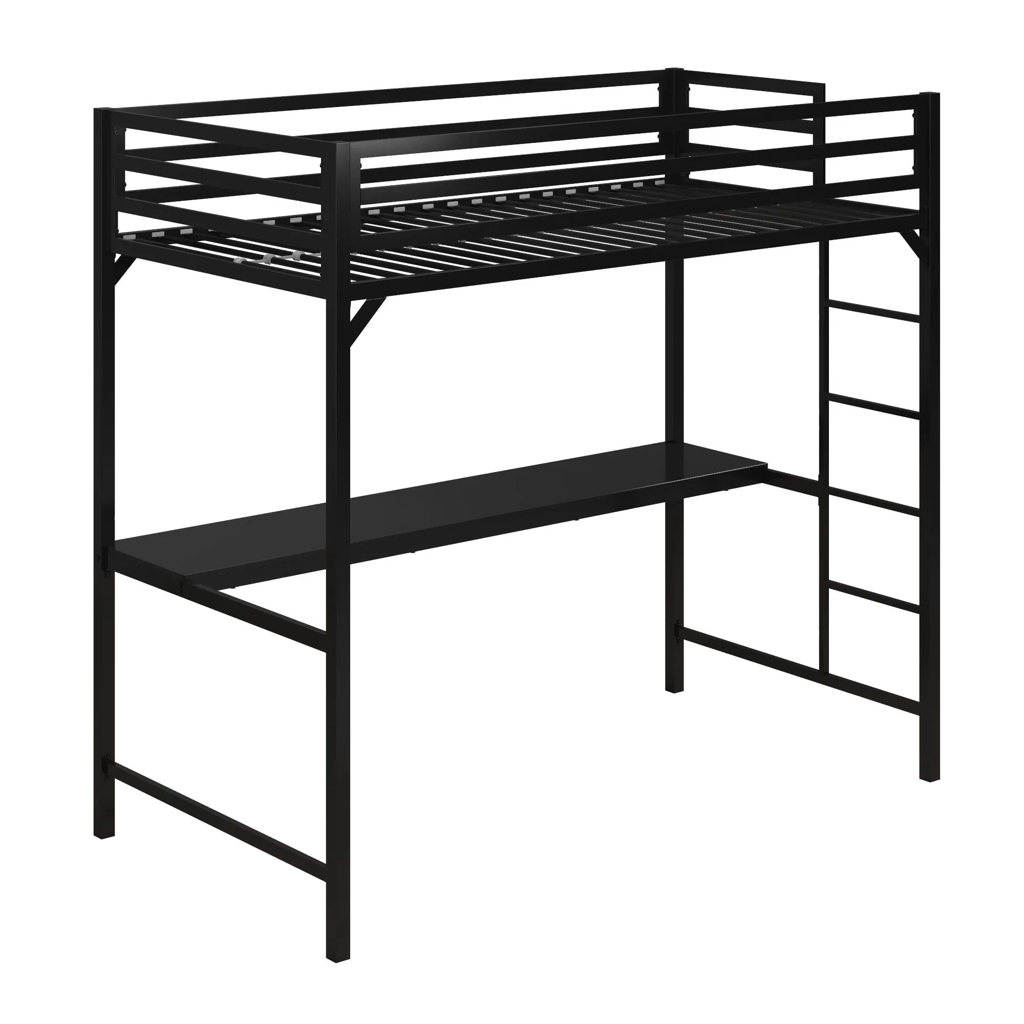 Miles Metal Loft Bed with Desk