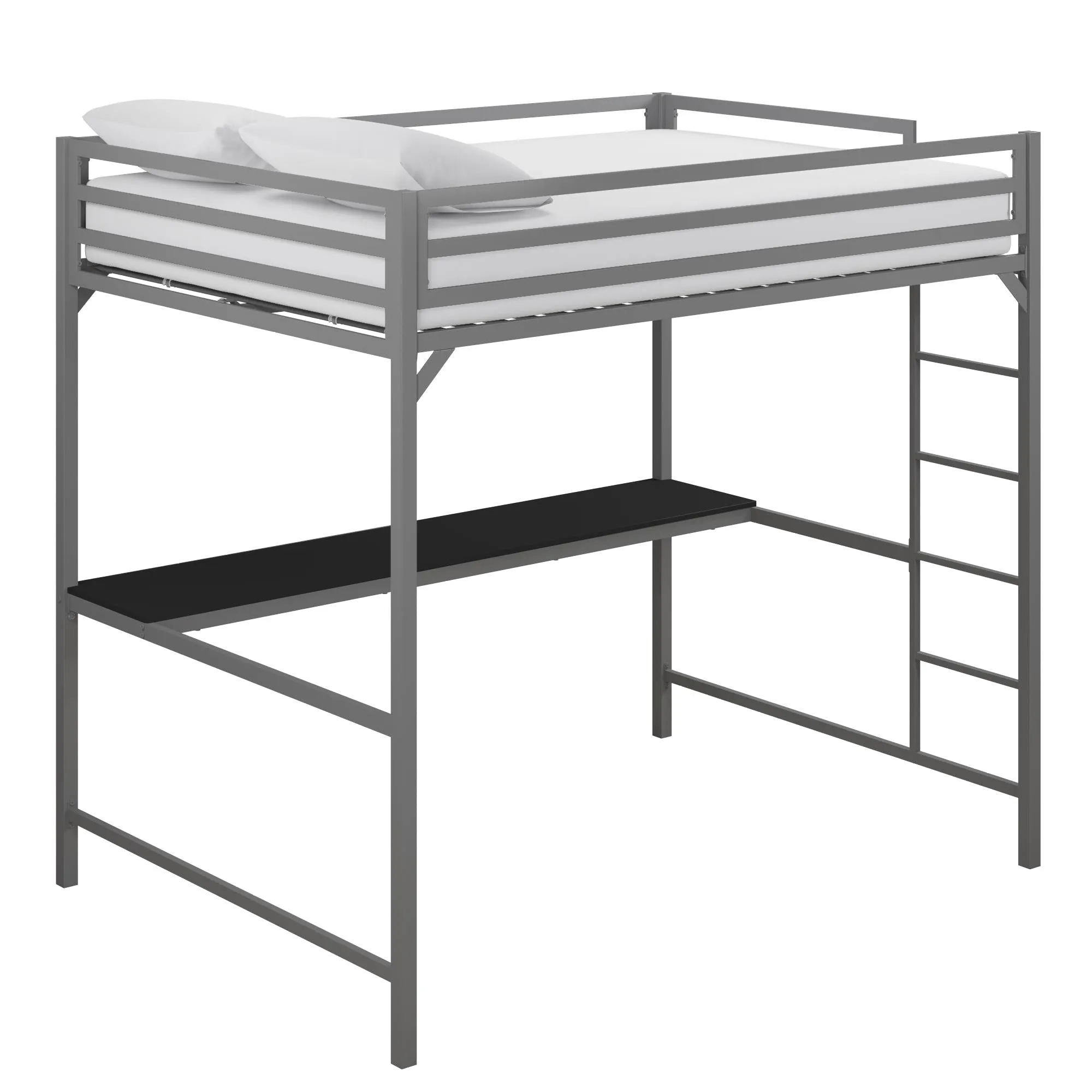 Miles Metal Loft Bed with Desk