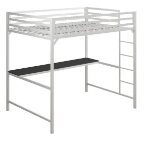 Miles Metal Loft Bed with Desk