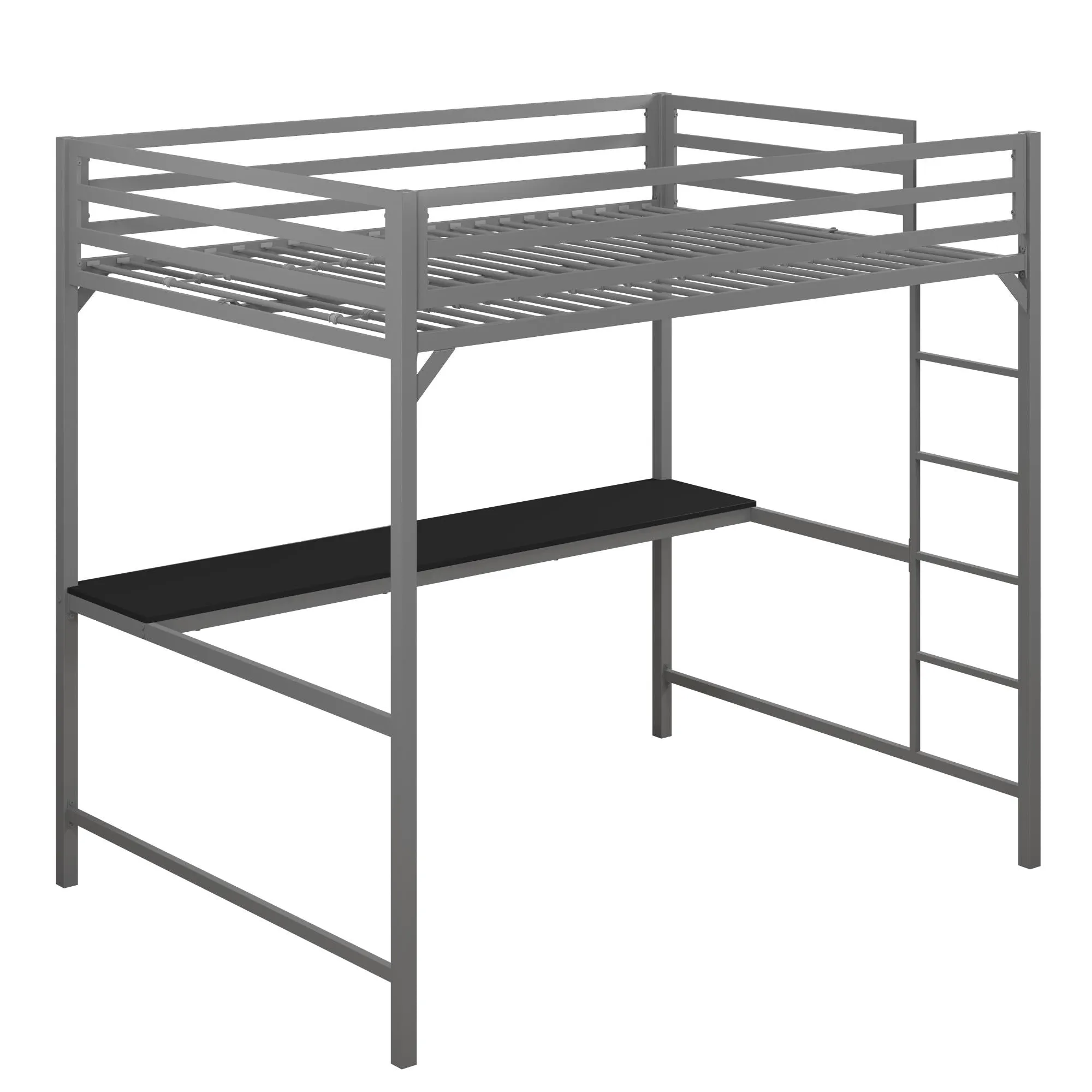 Miles Metal Loft Bed with Desk