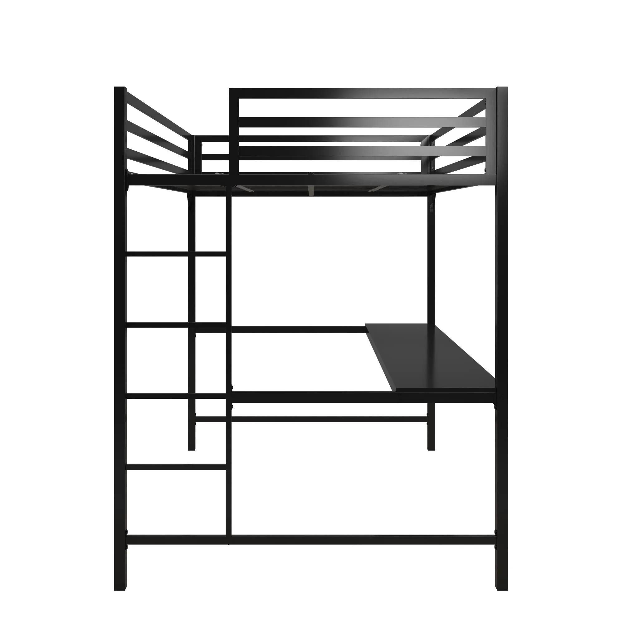 Miles Metal Loft Bed with Desk