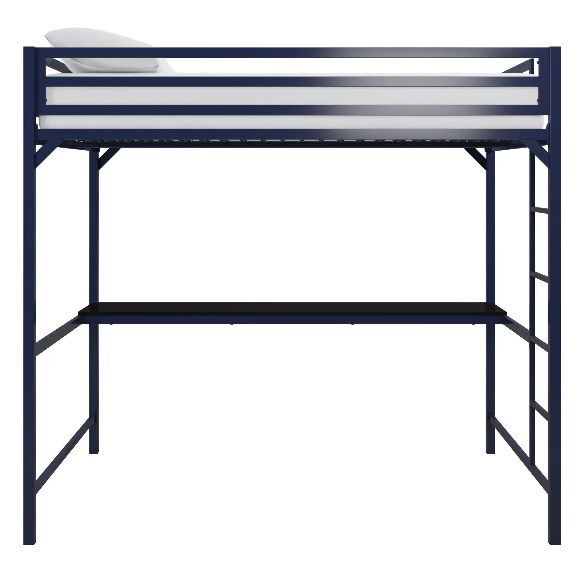 Miles Metal Loft Bed with Desk