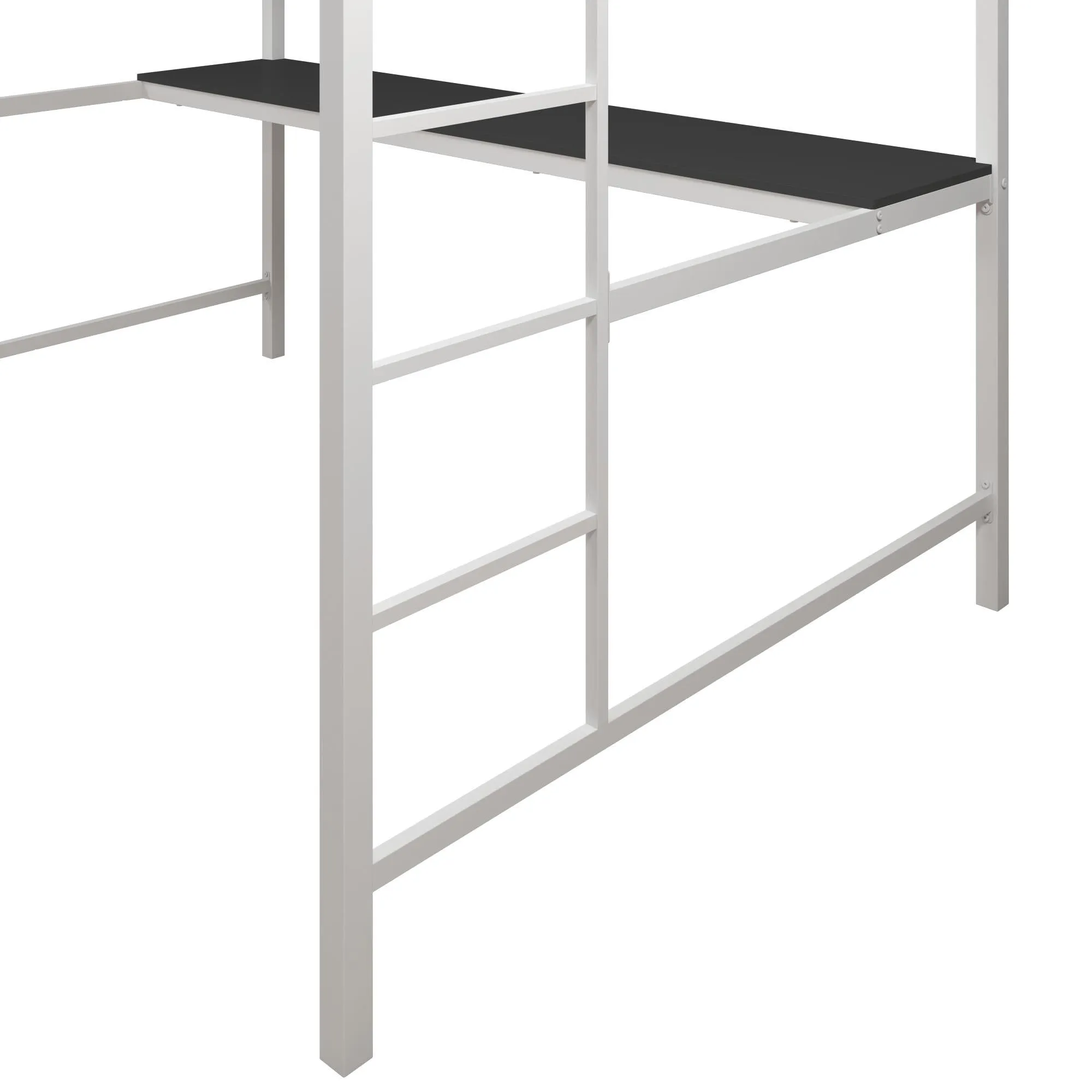 Miles Metal Loft Bed with Desk