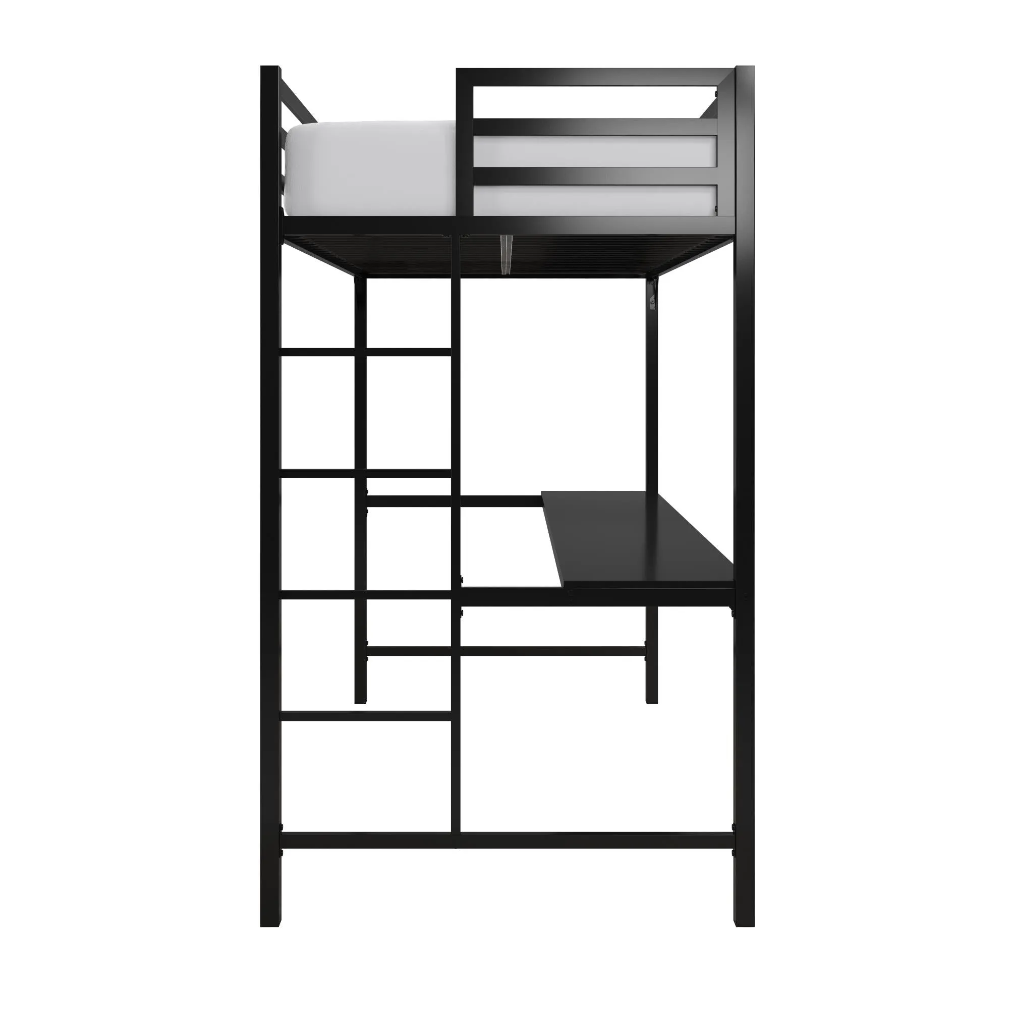 Miles Metal Loft Bed with Desk