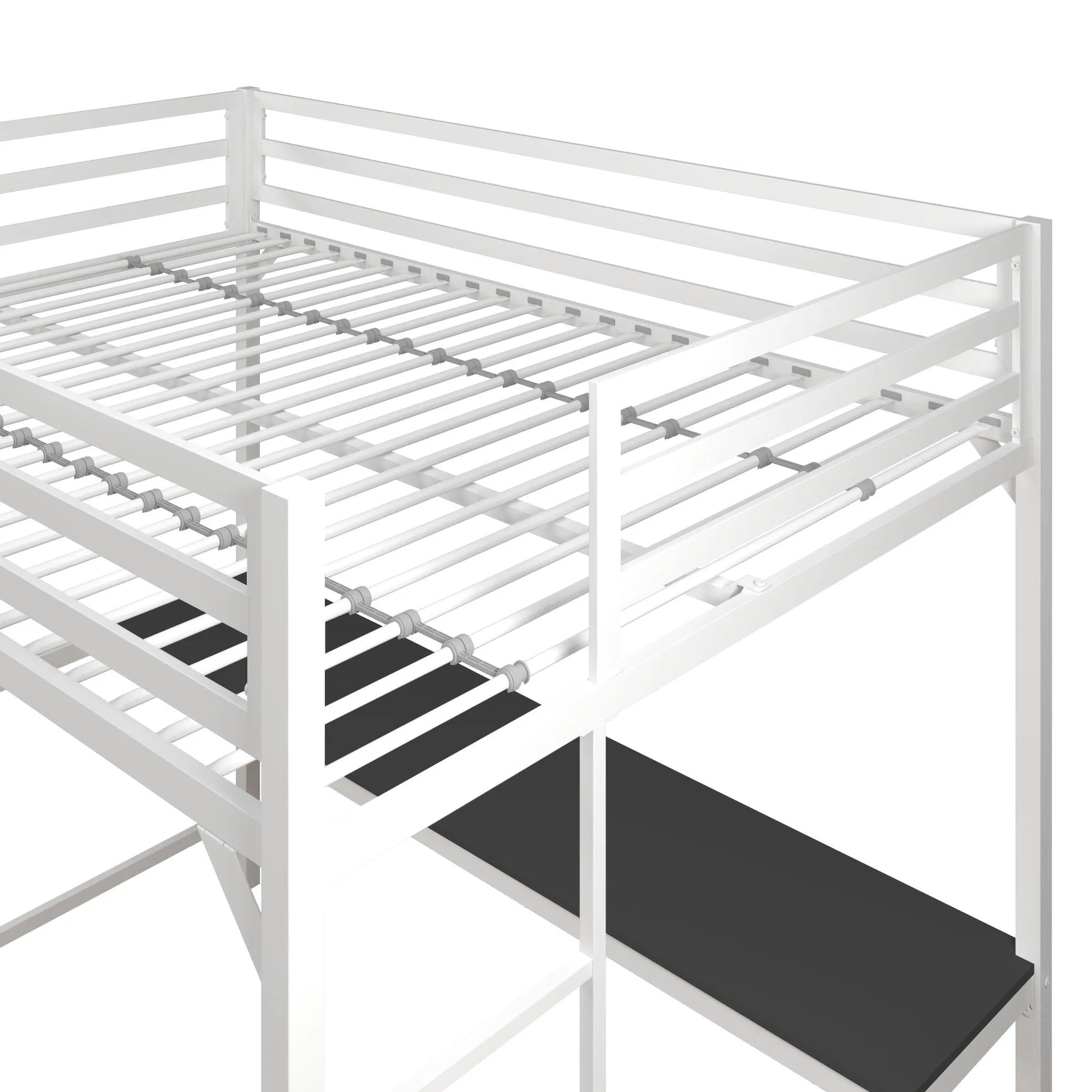 Miles Metal Loft Bed with Desk