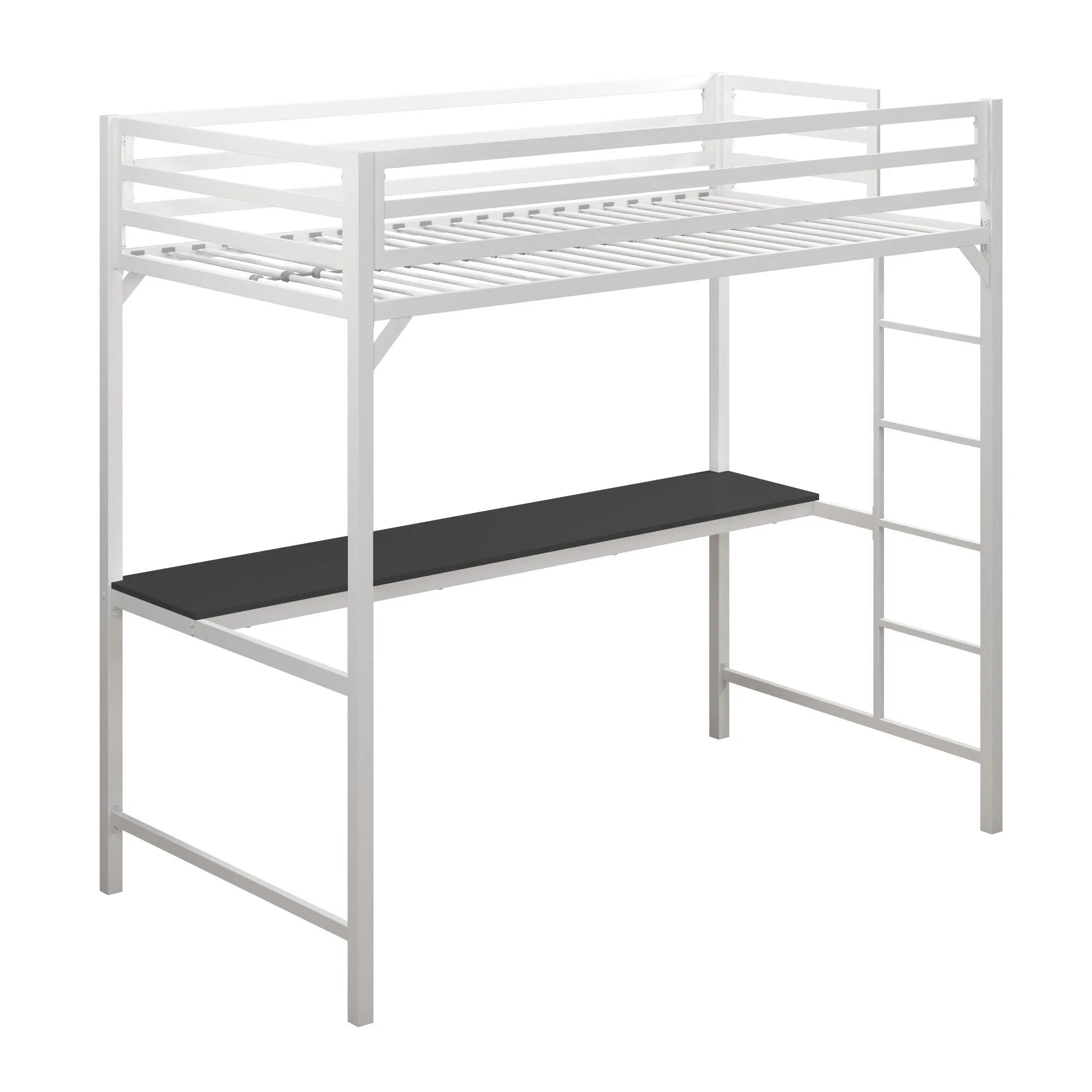 Miles Metal Loft Bed with Desk