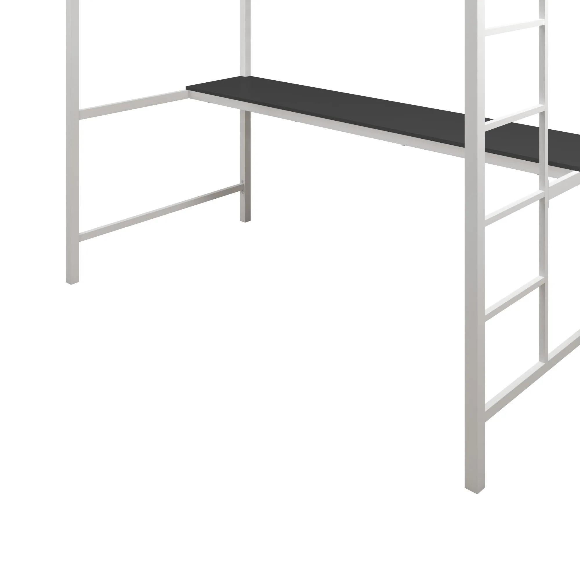 Miles Metal Loft Bed with Desk