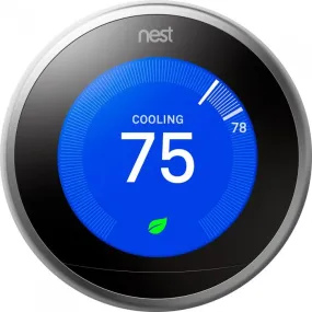 Nest T3008US Thermostat 3rd Gen, Stainless Steel