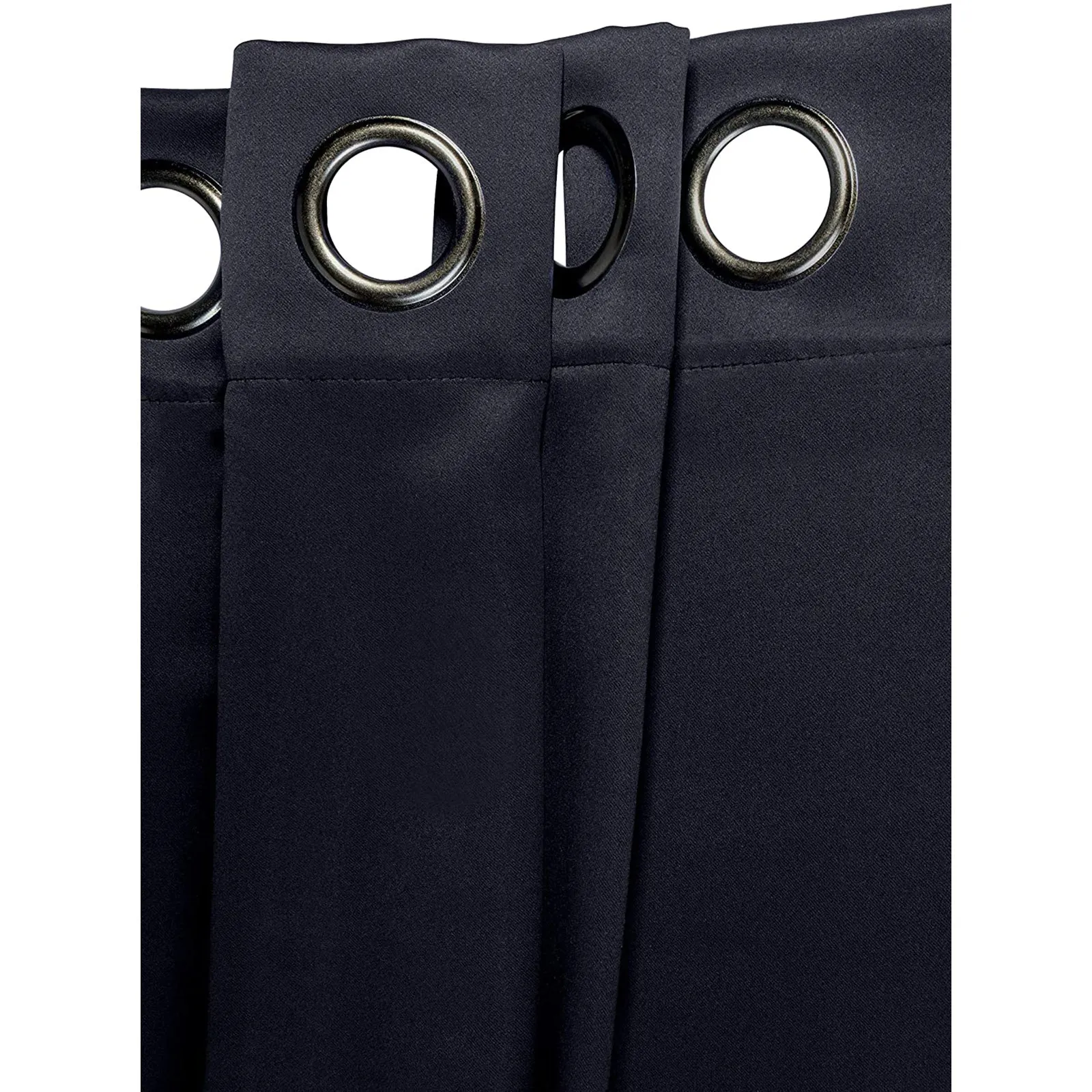 Red Co. Blackout Curtain with Grommets and Rope Tieback - Single Panel