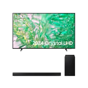 Samsung UE43DU8000KXXU 43 Inch 4K Crystal UHD HDR Smart TV & HW-B650D 3.1ch Soundbar Bundle