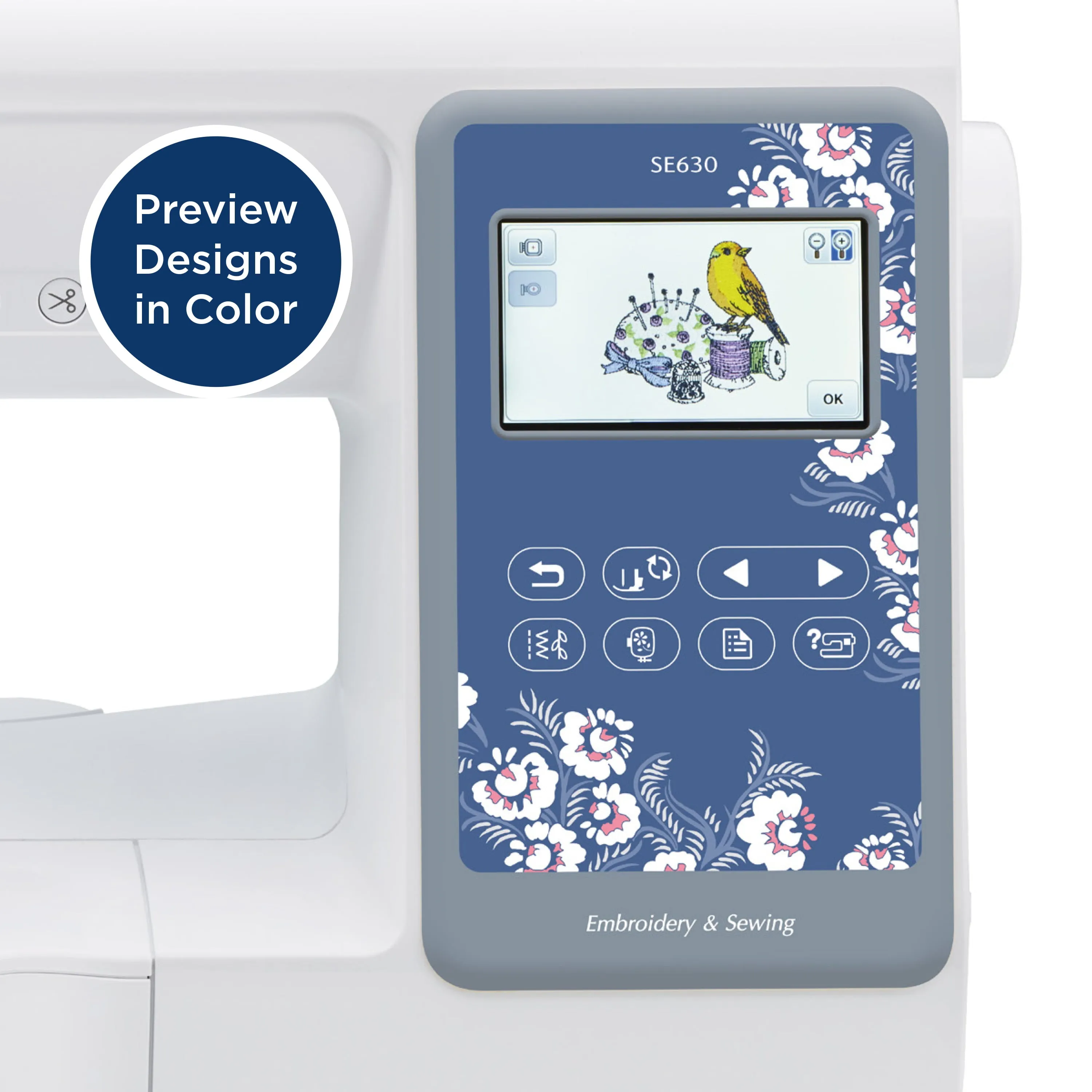 Sewing and Embroidery Machine with Sew Smart LCD