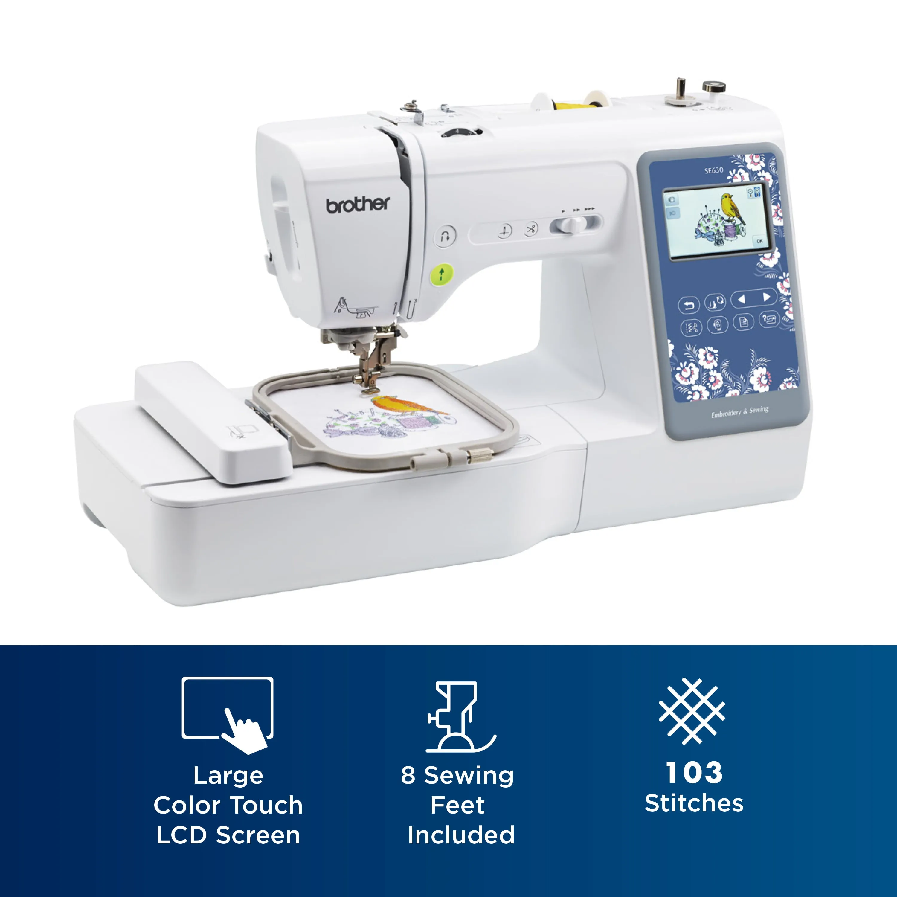 Sewing and Embroidery Machine with Sew Smart LCD