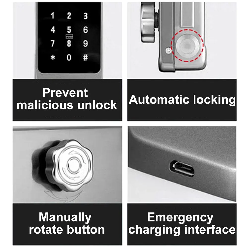 smart door lock Tuya WIFI Enabled Fingerprint and Touchscreen Smart Lock 5-in-1 Keyless Entry Secure Finger ID Anti-peep Code