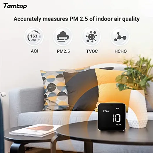 Temtop M10 Real-time Air Quality Meter for PM2.5 TVOC HCHO AQI