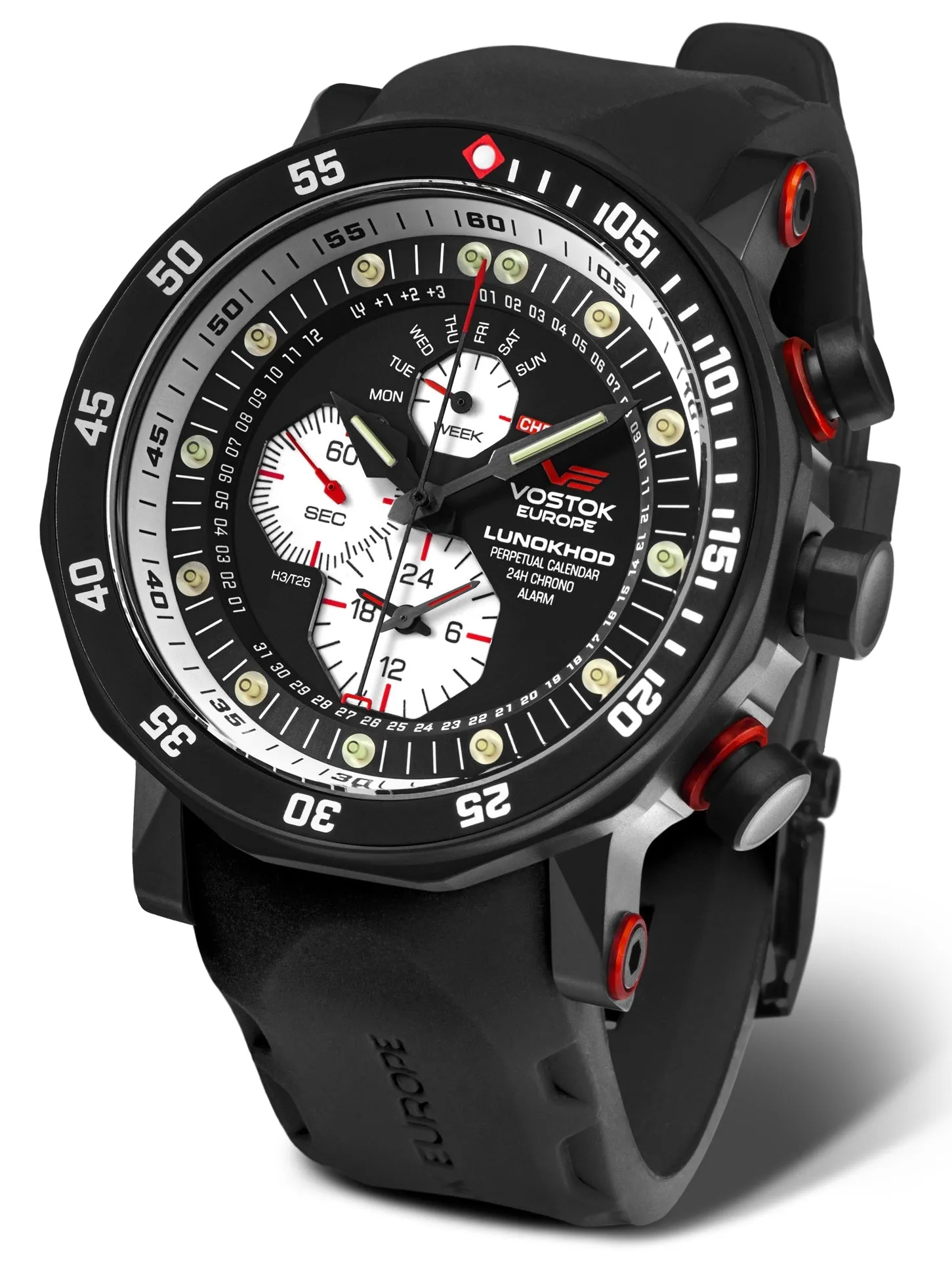 Vostok-Europe LUNOKHOD 2 Pro Diver White Dial Mens Watch YM86/620C635